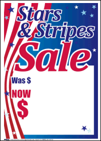Sale Tags (Pk of 100): Stars & Stripes Sale