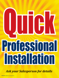 Plastic Window Sign: Quick Professional Installation (BURST)