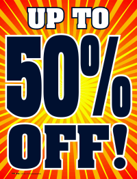 Vinyl Window Sign: Up to 50% Off (Burst)