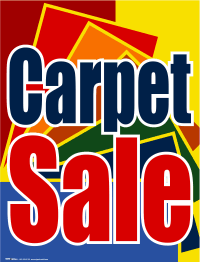 Plastic Window Sign: Carpet Sale