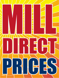 Plastic Window Sign: Mill Direct Prices
