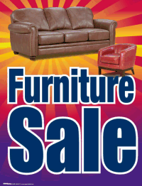 Vinyl Window Sign: Furniture Sale