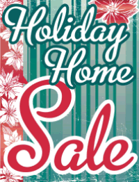 Plastic Window Sign: Holiday Home Sale