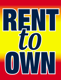 Plastic Window Sign: Rent To Own