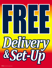 Plastic Window Sign: Free Delivery & Set-Up