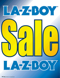 Plastic Window Sign: La-Z-Boy Sale