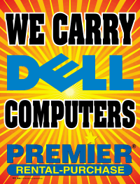 Window Sign: We Carry Dell Computers W/Premier Logo