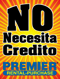 Plastic Window Sign: No Necessita Credito W/ Premier Logo