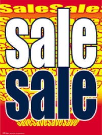 Plastic Window Sign: Sale Sale Save