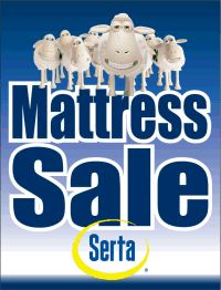 Plastic Window Sign: Serta Mattress Sale