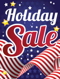 Vinyl Window Sign: Holiday Sale (Patriotic)