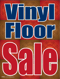 Plastic Window Sign: Vinyl Floor Sale