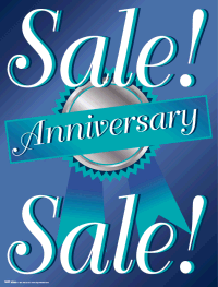 Vinyl Window Sign: Anniversary Sale