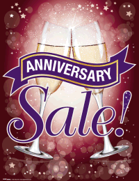 Vinyl Window Sign: Anniversary Sale