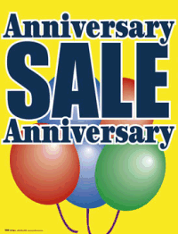 Vinyl Window Sign: Anniversary Sale