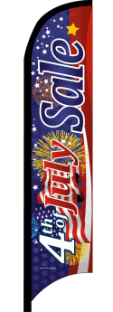 Feather Flag Banner: 4th of July Sale (Flag Only)