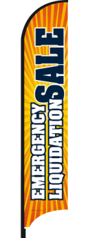 Feather Flag Banner: Emergency Liquidation Sale (Burst)(Flag Only)