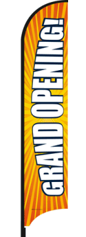 Feather Flag Banner: Grand Opening (Orange Burst) (Flag Only)