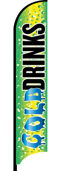 Feather Flag Banner: Cold Drinks