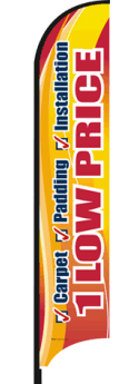 Feather Flag Banner: Carpet, Pad, Install 1 Low Price (Flag Only)