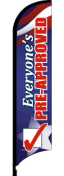 Feather Flag Banner: Everyone's Pre-Approved (Patriotic)(Flag Only)