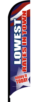 Feather Flag Banner: Lowest Rates in Town (Patriotic)(Flag Only)