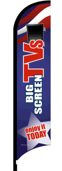 Feather Flag Banner: Big Screen TVs (Patriotic)(Flag Only)
