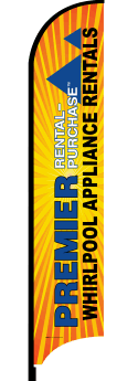 Feather Flag Banner: Whirlpool Appliance Rentals W/ Premier Logo