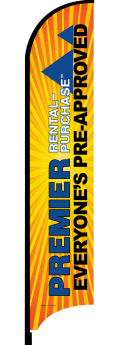 Feather Flag Banner: Everyone's Pre-Approved Premier Logo