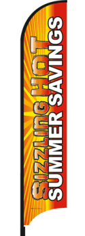 Feather Flag Banner: Sizzling Hot Summer Savings (Flag Only)