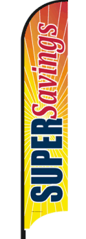 Feather Flag Banner: Super Savings (Flag Only)