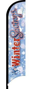 Feather Flag Banner: Winter Savings (Flag Only)