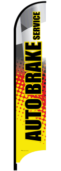 Feather Flag Banner: Auto Brake Service – Inform Promotions
