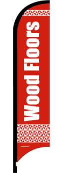 Feather Flag Banner: Wood Floors (Red/White)(Flag Only)