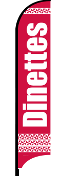 Feather Flag Banner: Dinettes (Red/White) (Flag Only)