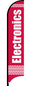 Feather Flag Banner: Electronics (Red/White)(Flag Only)