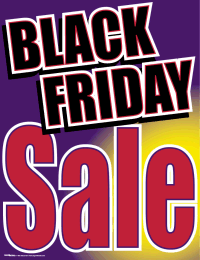 Vinyl Window Sign: Black Friday Sale