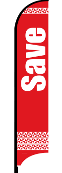 Feather Flag Banner: Save (Red/White) (Flag Only)