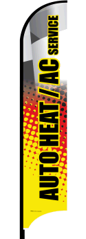 Feather Flag Banner: Auto Heat/AC Service