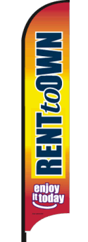 Feather Flag Banner: Rent to Own (Flag Only)