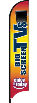 Feather Flag Banner: Big Screen TVs (Flag Only)