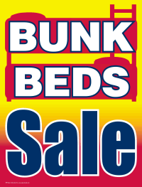 Vinyl Window Sign: Bunk Beds Sale