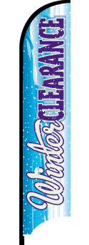 Feather Flag Banner: Winter Clearance (Flag Only)