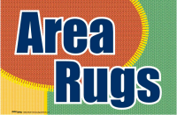 Plastic Window Sign: Area Rug Sale