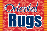 Plastic Window Sign: Oriental Rugs