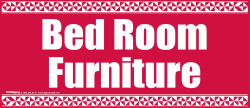 Vinyl Window Sign: Bed Room Furniture