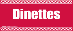 Plastic Window Sign: Dinettes