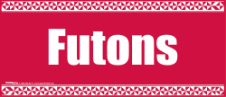 Plastic Window Sign: Futons