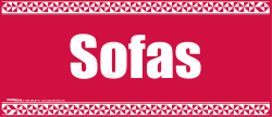 Plastic Window Sign: Sofas