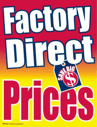 Vinyl Window Sign: Factory Direct Prices